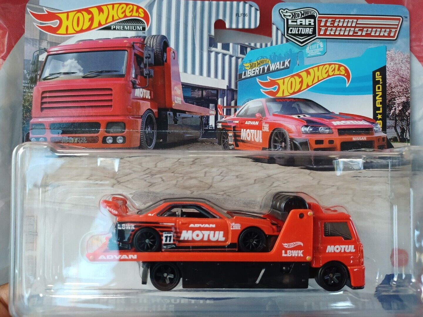 Hot Wheels Premium Team Transport 2 Pack LB ER34 Super Silhouette Nissan Skyline GetPro Products